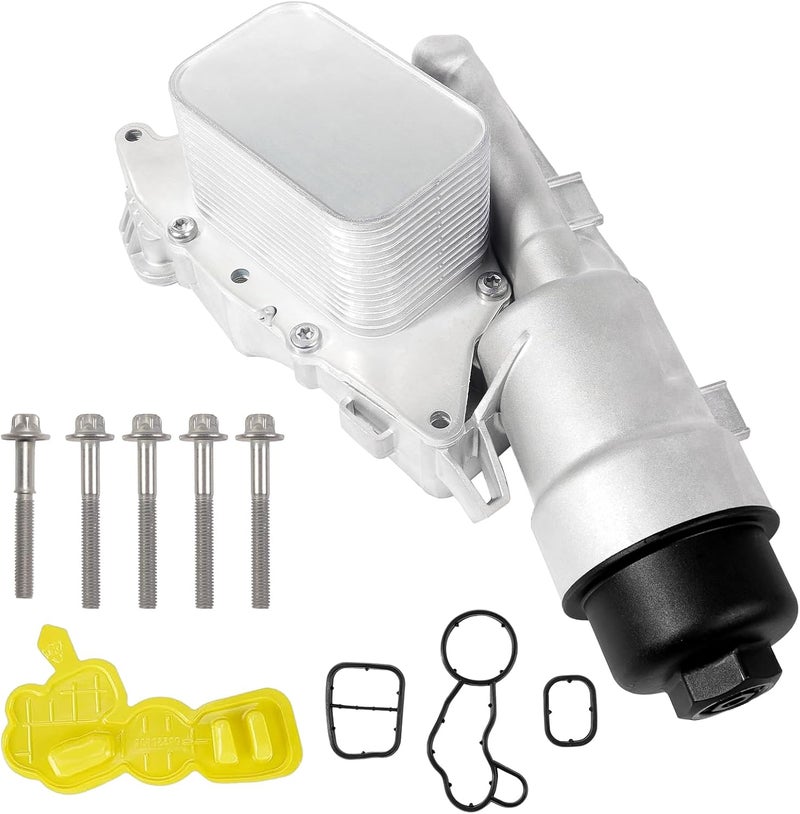 liriuda Upgrade Aluminum Engine Oil Filter Housing & Cooler Kit 11428585235 Compatible with BMW X1 X2 i8 Mini Cooper Clubman Countryman 1.5L & 2.0L Replace for 11428511391 11428590022 - Image 1